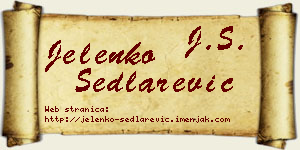 Jelenko Sedlarević vizit kartica